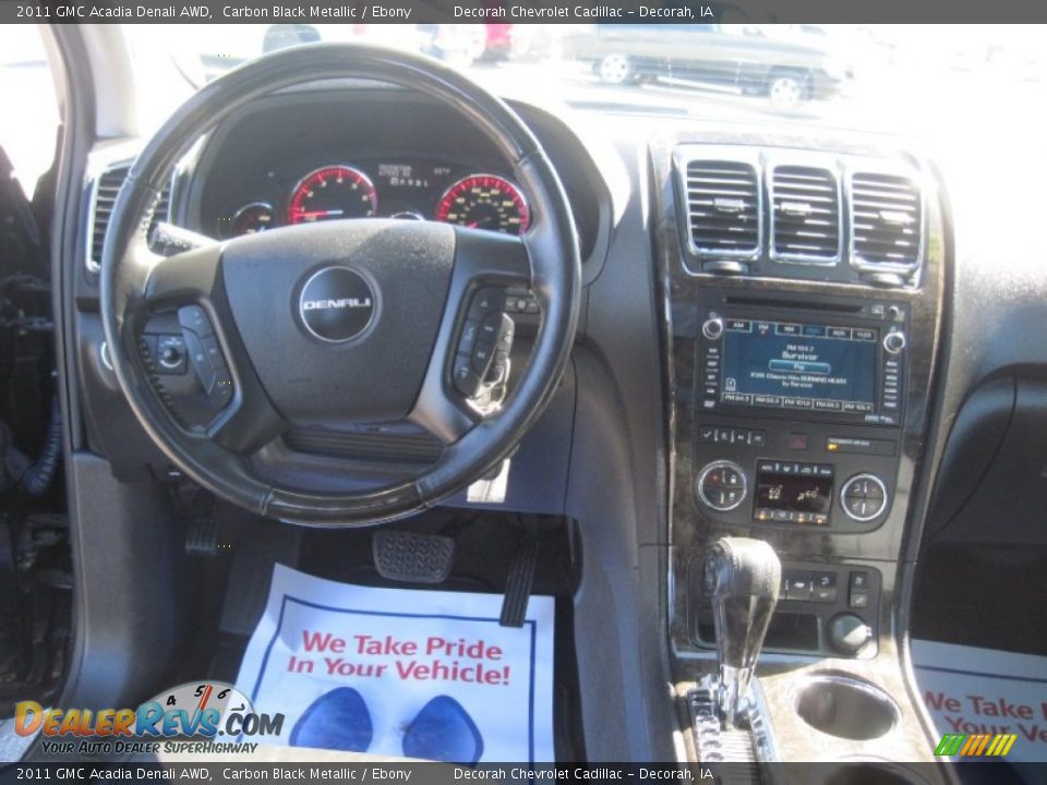 2011 GMC Acadia Denali AWD Carbon Black Metallic / Ebony Photo #11