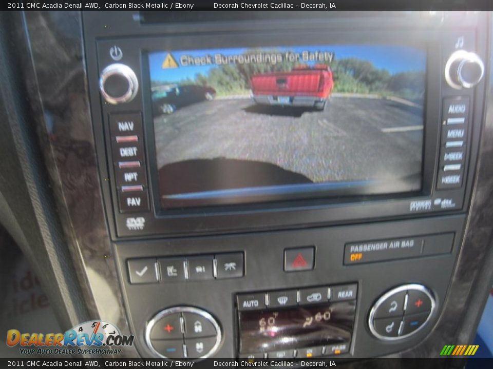 2011 GMC Acadia Denali AWD Carbon Black Metallic / Ebony Photo #16