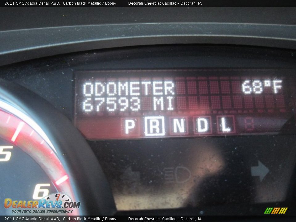 2011 GMC Acadia Denali AWD Carbon Black Metallic / Ebony Photo #18