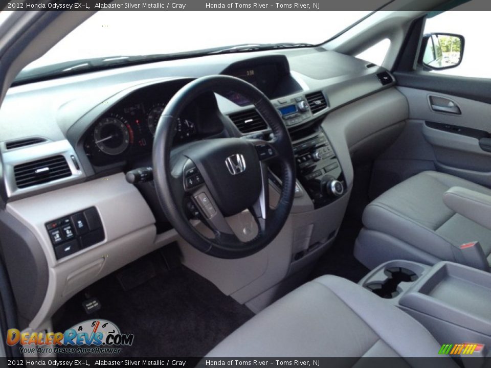 2012 Honda Odyssey EX-L Alabaster Silver Metallic / Gray Photo #17