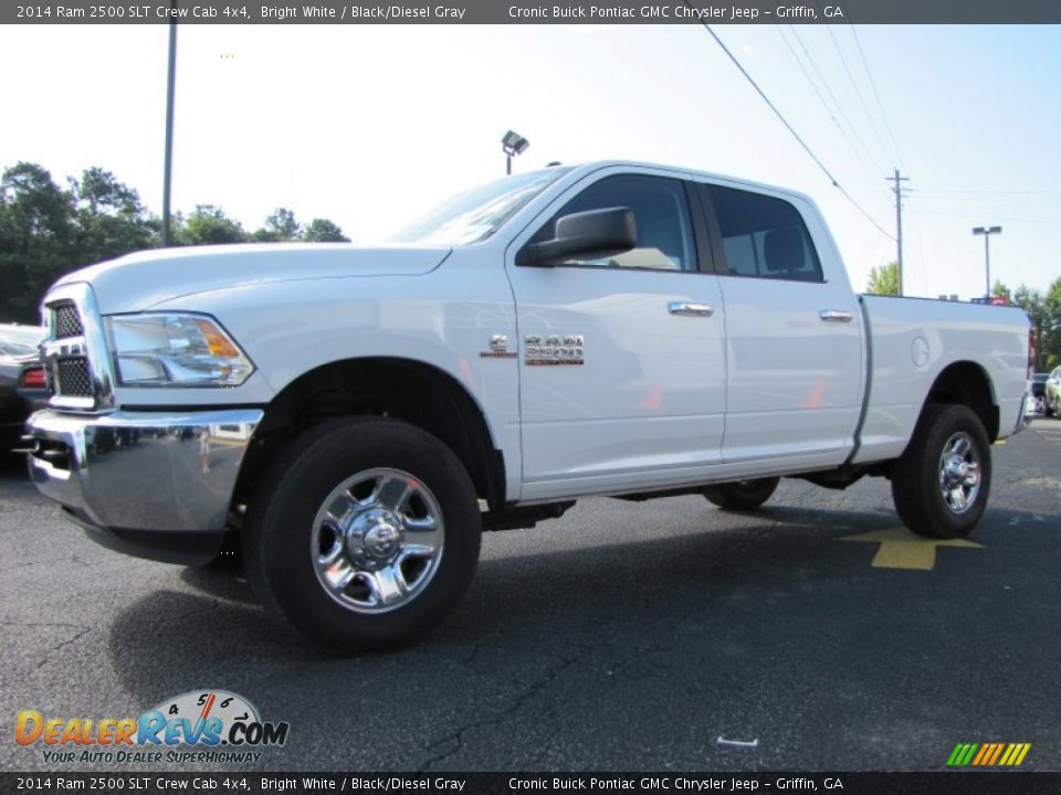 2014 Ram 2500 SLT Crew Cab 4x4 Bright White / Black/Diesel Gray Photo #3