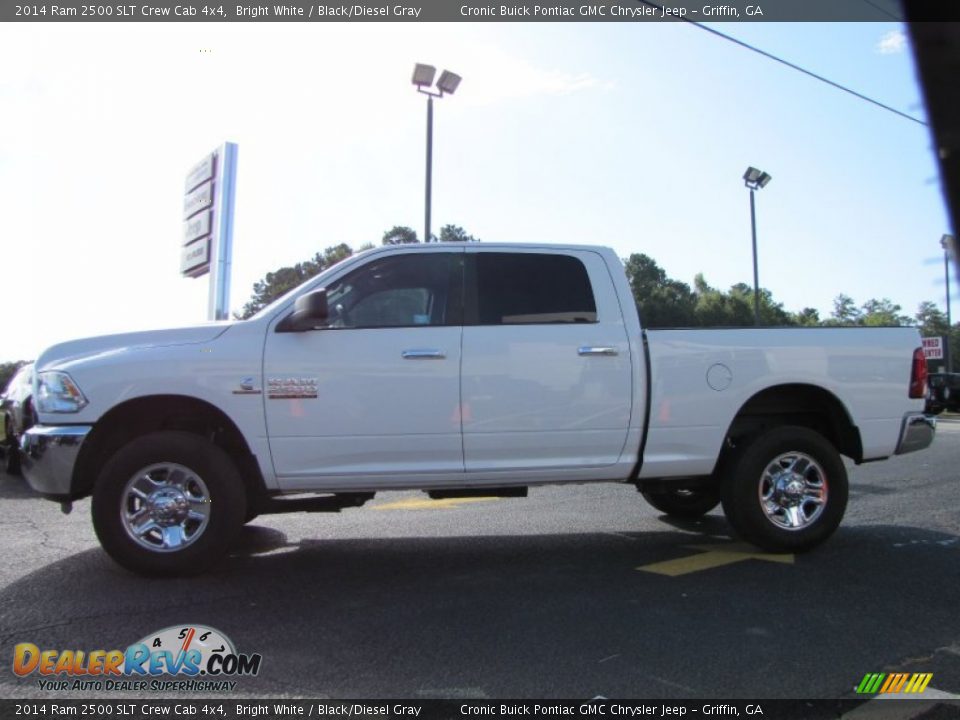 2014 Ram 2500 SLT Crew Cab 4x4 Bright White / Black/Diesel Gray Photo #4