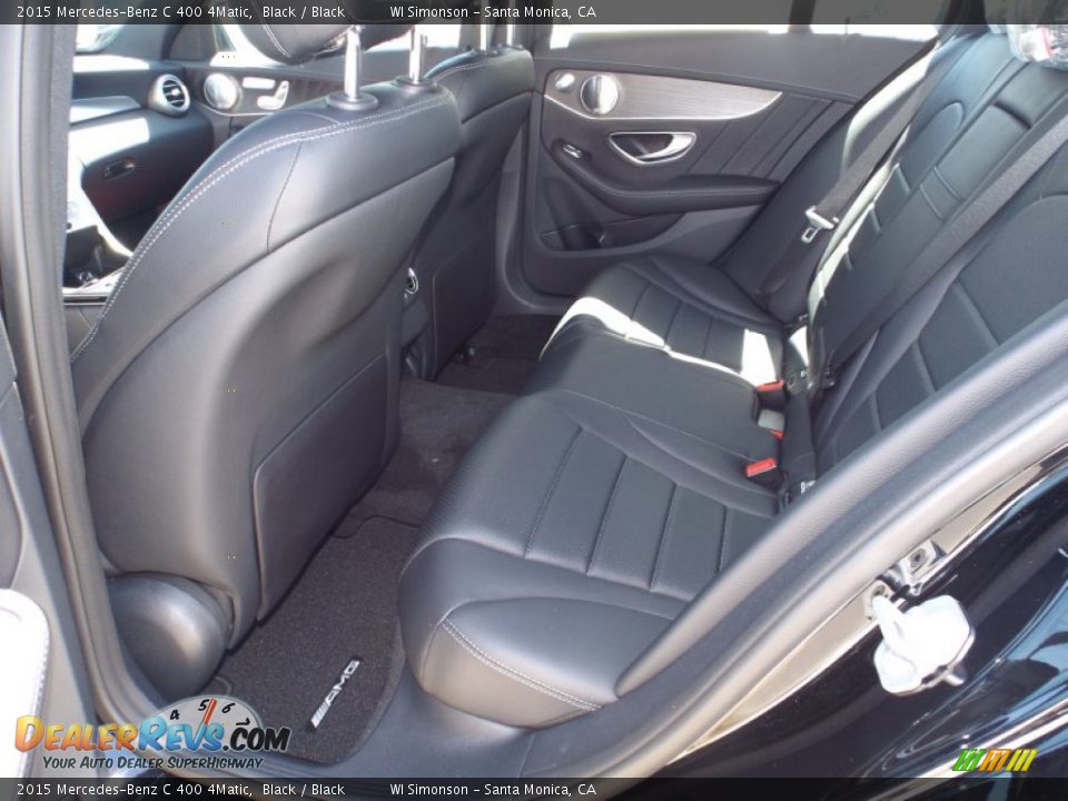 Rear Seat of 2015 Mercedes-Benz C 400 4Matic Photo #8