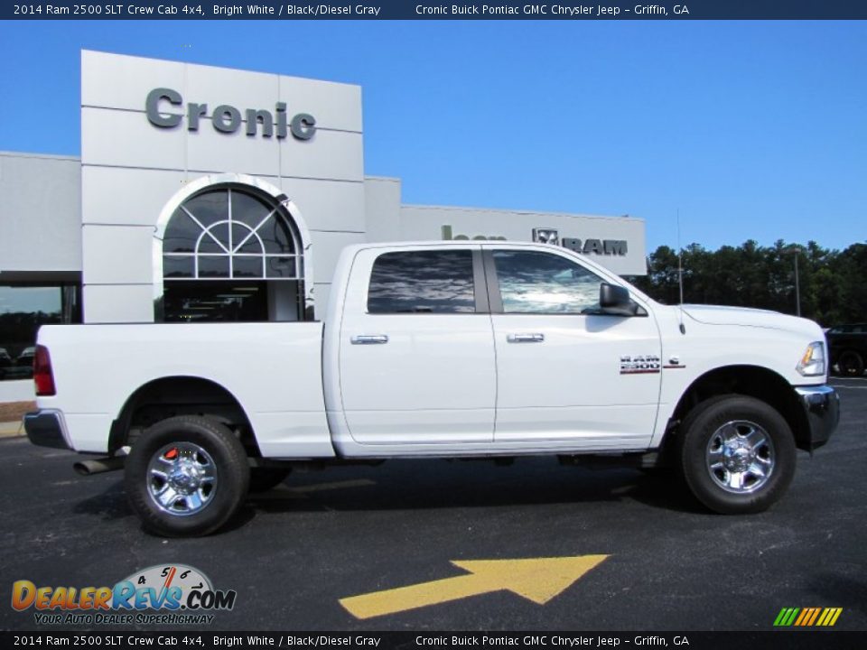 2014 Ram 2500 SLT Crew Cab 4x4 Bright White / Black/Diesel Gray Photo #7