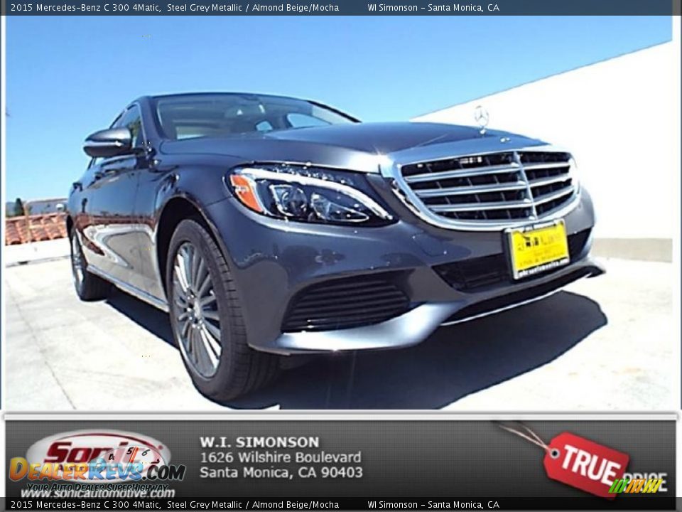 2015 Mercedes-Benz C 300 4Matic Steel Grey Metallic / Almond Beige/Mocha Photo #1