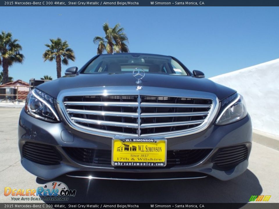 2015 Mercedes-Benz C 300 4Matic Steel Grey Metallic / Almond Beige/Mocha Photo #2