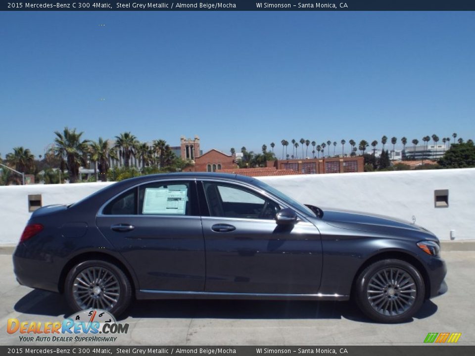 2015 Mercedes-Benz C 300 4Matic Steel Grey Metallic / Almond Beige/Mocha Photo #3