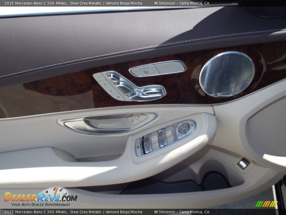 2015 Mercedes-Benz C 300 4Matic Steel Grey Metallic / Almond Beige/Mocha Photo #6