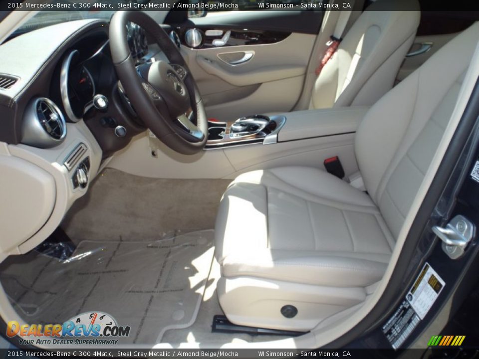 2015 Mercedes-Benz C 300 4Matic Steel Grey Metallic / Almond Beige/Mocha Photo #7
