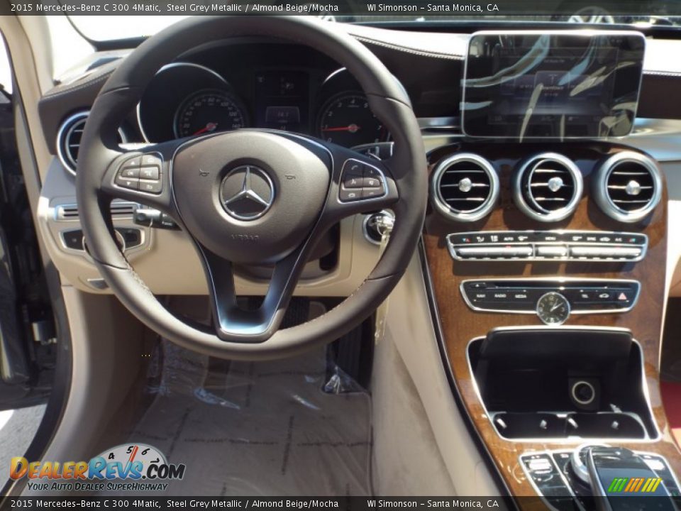 2015 Mercedes-Benz C 300 4Matic Steel Grey Metallic / Almond Beige/Mocha Photo #9