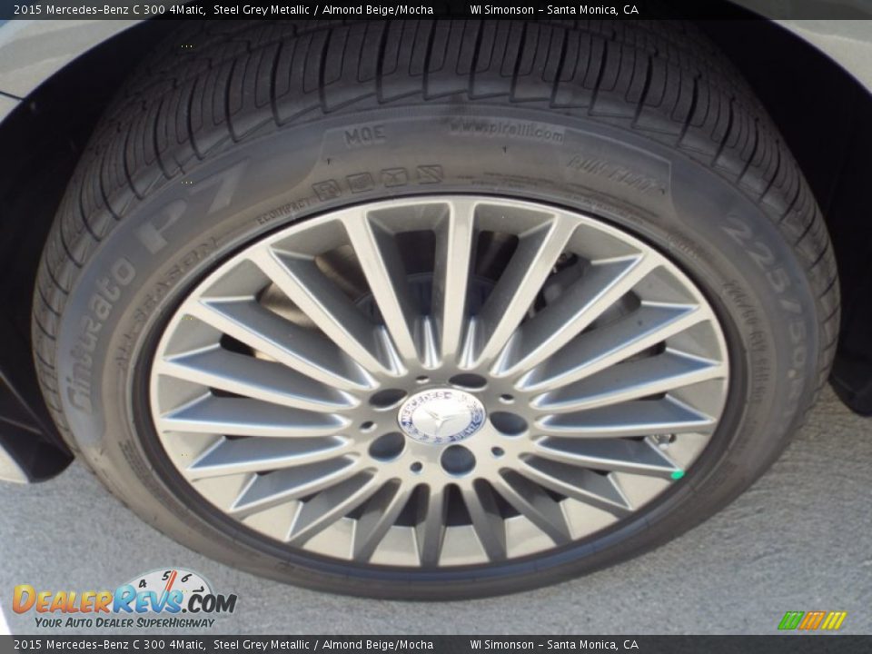 2015 Mercedes-Benz C 300 4Matic Steel Grey Metallic / Almond Beige/Mocha Photo #10