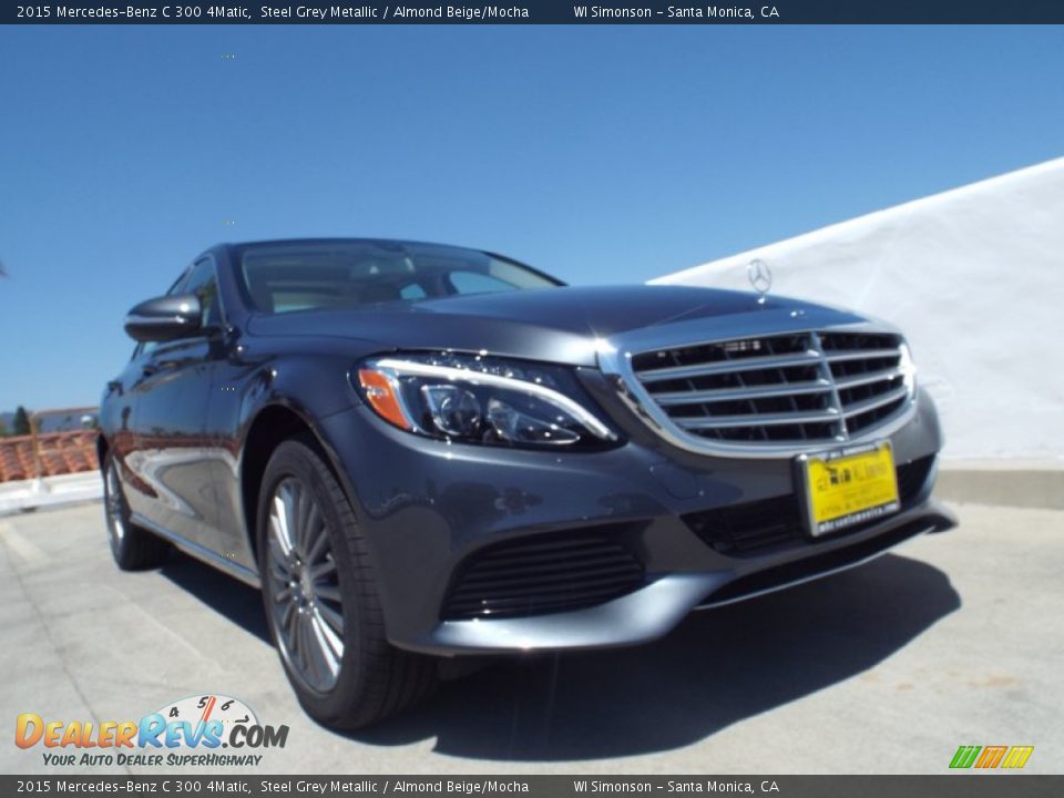 2015 Mercedes-Benz C 300 4Matic Steel Grey Metallic / Almond Beige/Mocha Photo #11