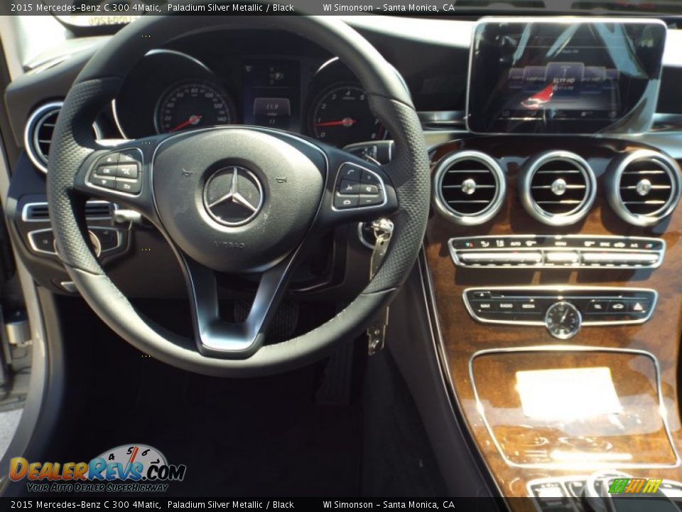 2015 Mercedes-Benz C 300 4Matic Paladium Silver Metallic / Black Photo #9