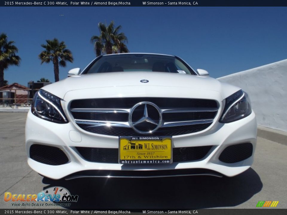 2015 Mercedes-Benz C 300 4Matic Polar White / Almond Beige/Mocha Photo #2