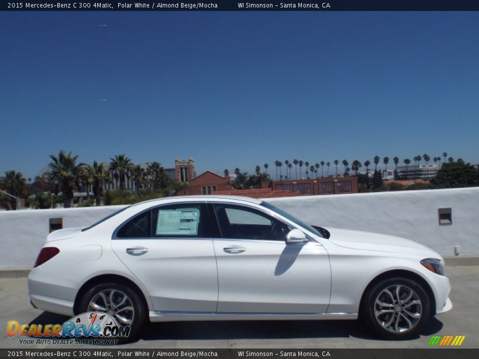 2015 Mercedes-Benz C 300 4Matic Polar White / Almond Beige/Mocha Photo #3