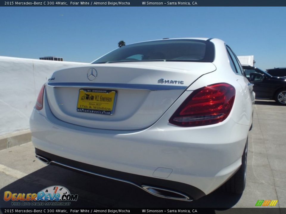 2015 Mercedes-Benz C 300 4Matic Polar White / Almond Beige/Mocha Photo #4