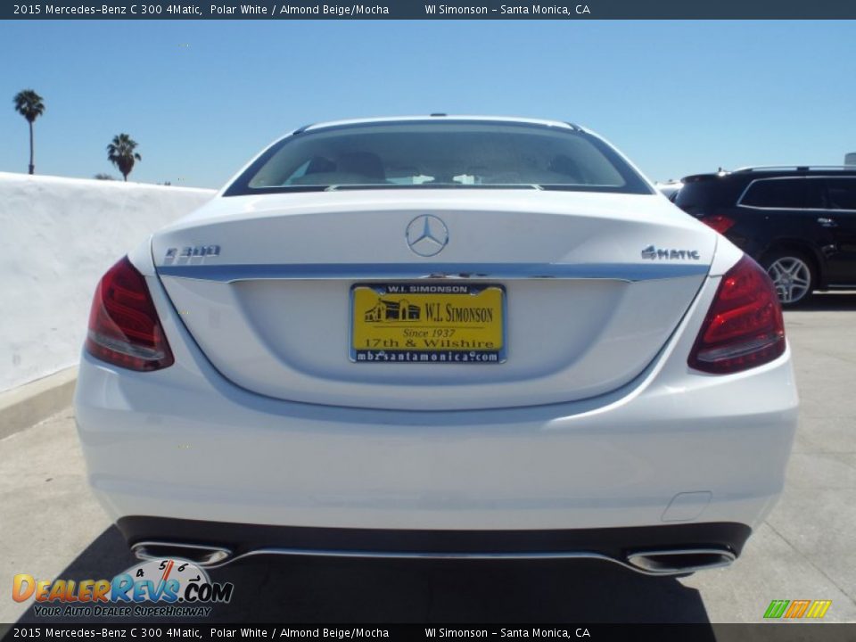 2015 Mercedes-Benz C 300 4Matic Polar White / Almond Beige/Mocha Photo #5