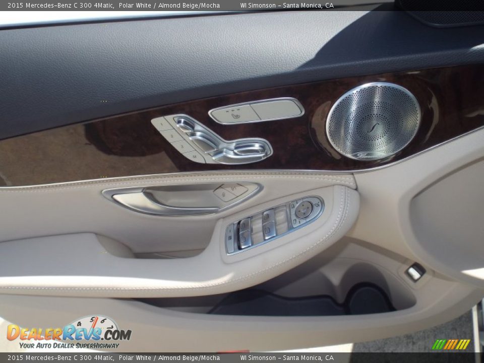 2015 Mercedes-Benz C 300 4Matic Polar White / Almond Beige/Mocha Photo #6
