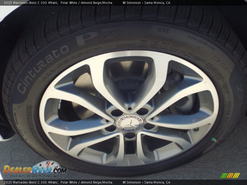 2015 Mercedes-Benz C 300 4Matic Polar White / Almond Beige/Mocha Photo #10