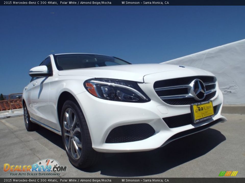 2015 Mercedes-Benz C 300 4Matic Polar White / Almond Beige/Mocha Photo #11