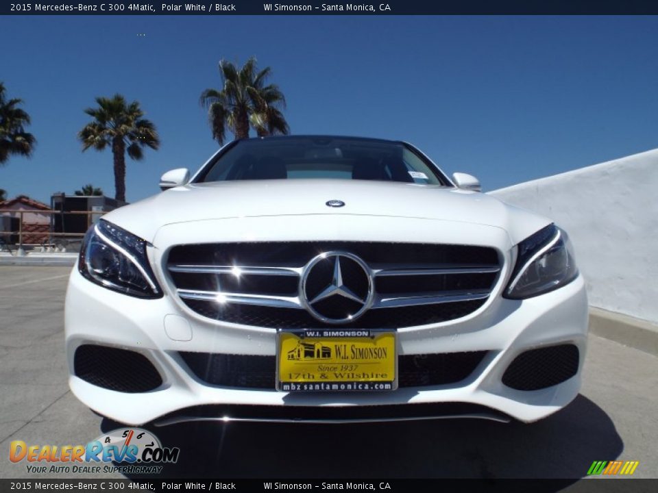 2015 Mercedes-Benz C 300 4Matic Polar White / Black Photo #2