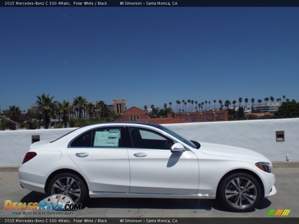 2015 Mercedes-Benz C 300 4Matic Polar White / Black Photo #3