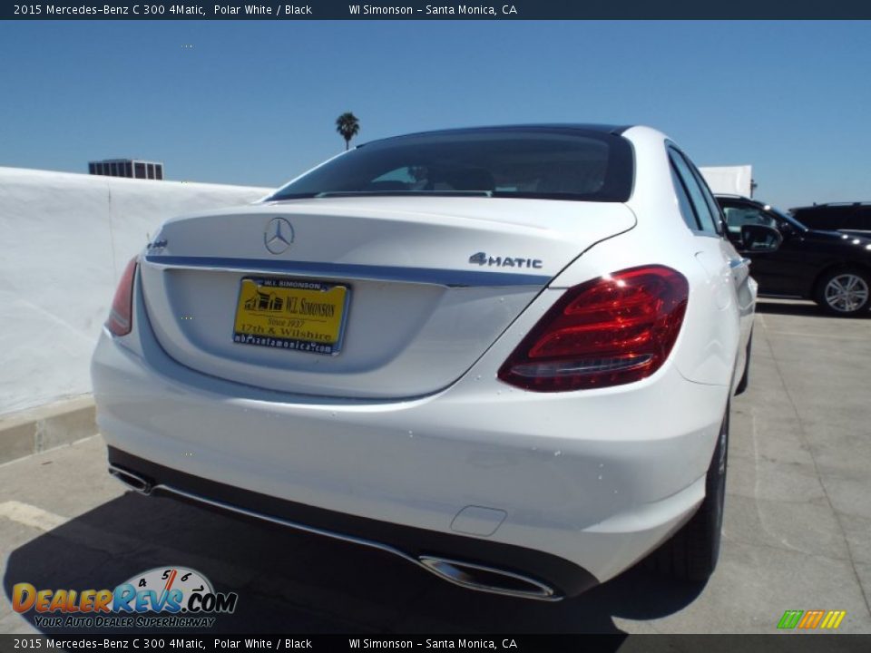 2015 Mercedes-Benz C 300 4Matic Polar White / Black Photo #4