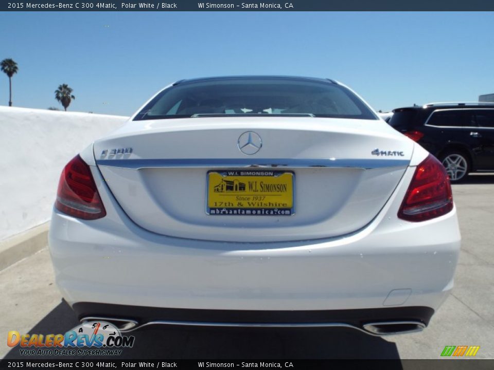 2015 Mercedes-Benz C 300 4Matic Polar White / Black Photo #5