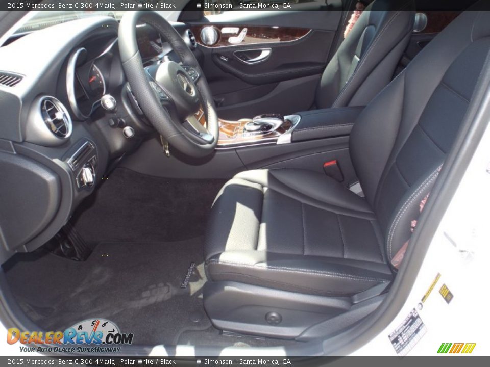 2015 Mercedes-Benz C 300 4Matic Polar White / Black Photo #7