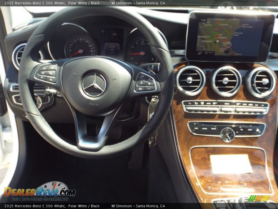 2015 Mercedes-Benz C 300 4Matic Polar White / Black Photo #9
