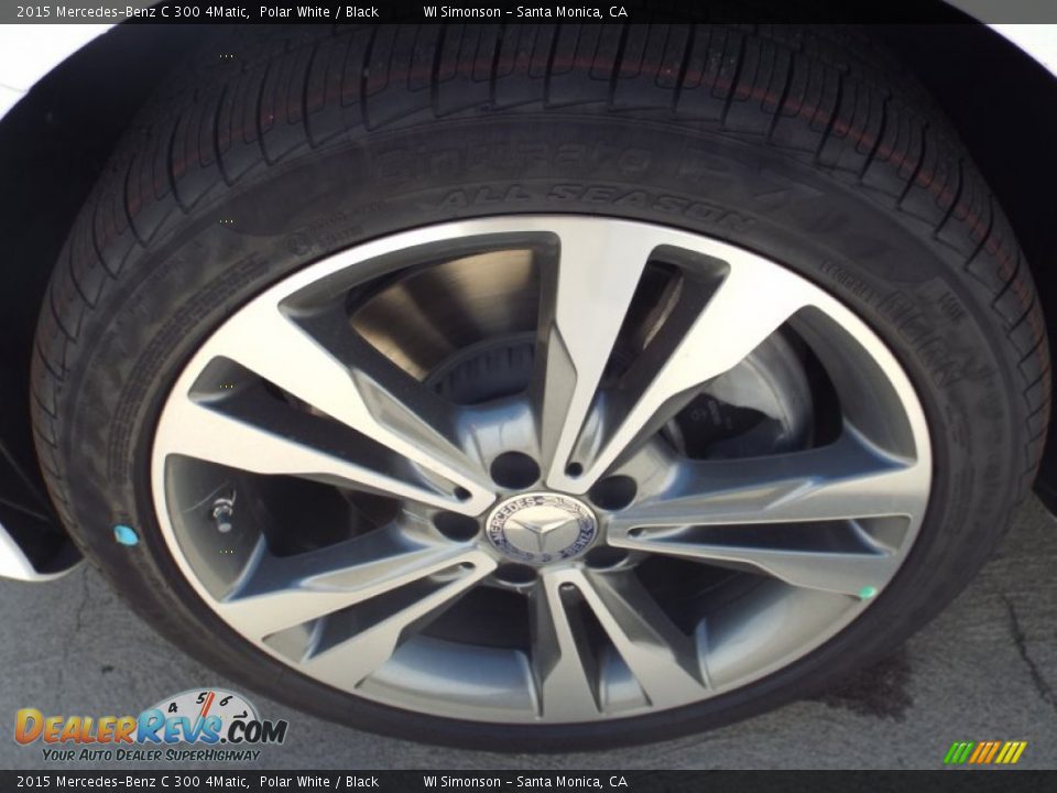 2015 Mercedes-Benz C 300 4Matic Polar White / Black Photo #10