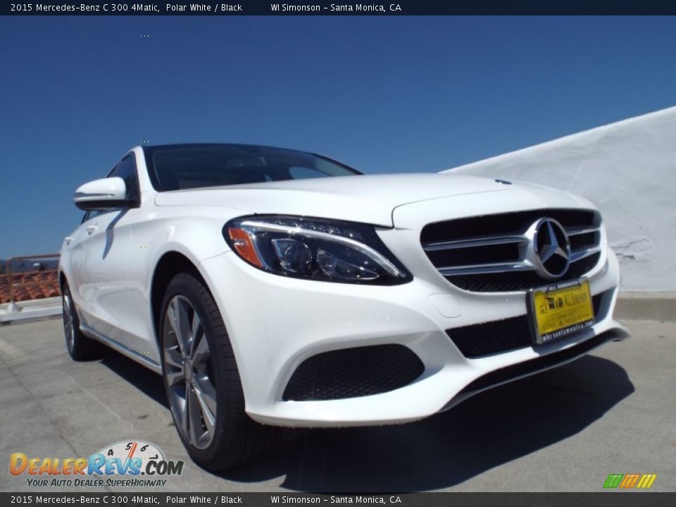 2015 Mercedes-Benz C 300 4Matic Polar White / Black Photo #11