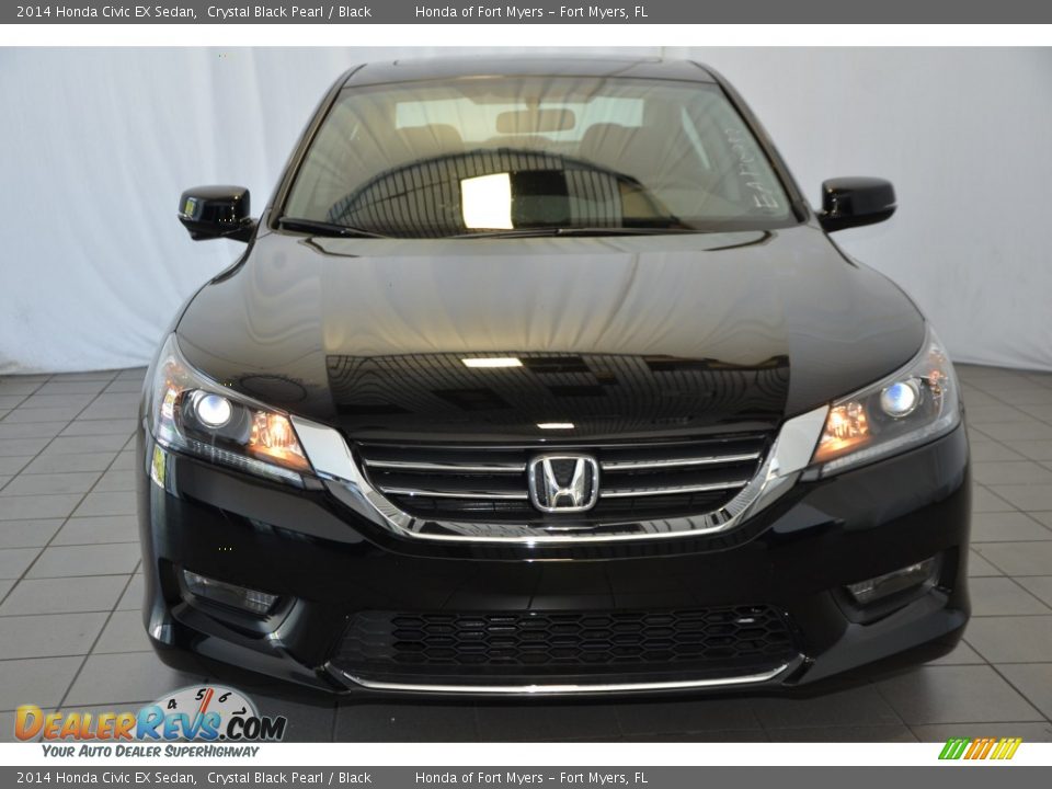 2014 Honda Civic EX Sedan Crystal Black Pearl / Black Photo #2