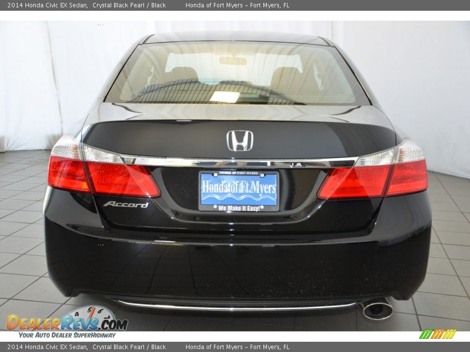2014 Honda Civic EX Sedan Crystal Black Pearl / Black Photo #6