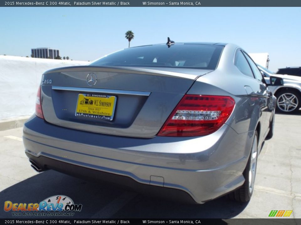 2015 Mercedes-Benz C 300 4Matic Paladium Silver Metallic / Black Photo #4