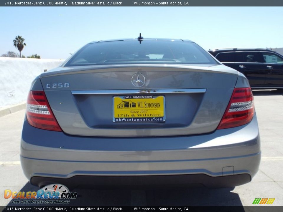 2015 Mercedes-Benz C 300 4Matic Paladium Silver Metallic / Black Photo #5