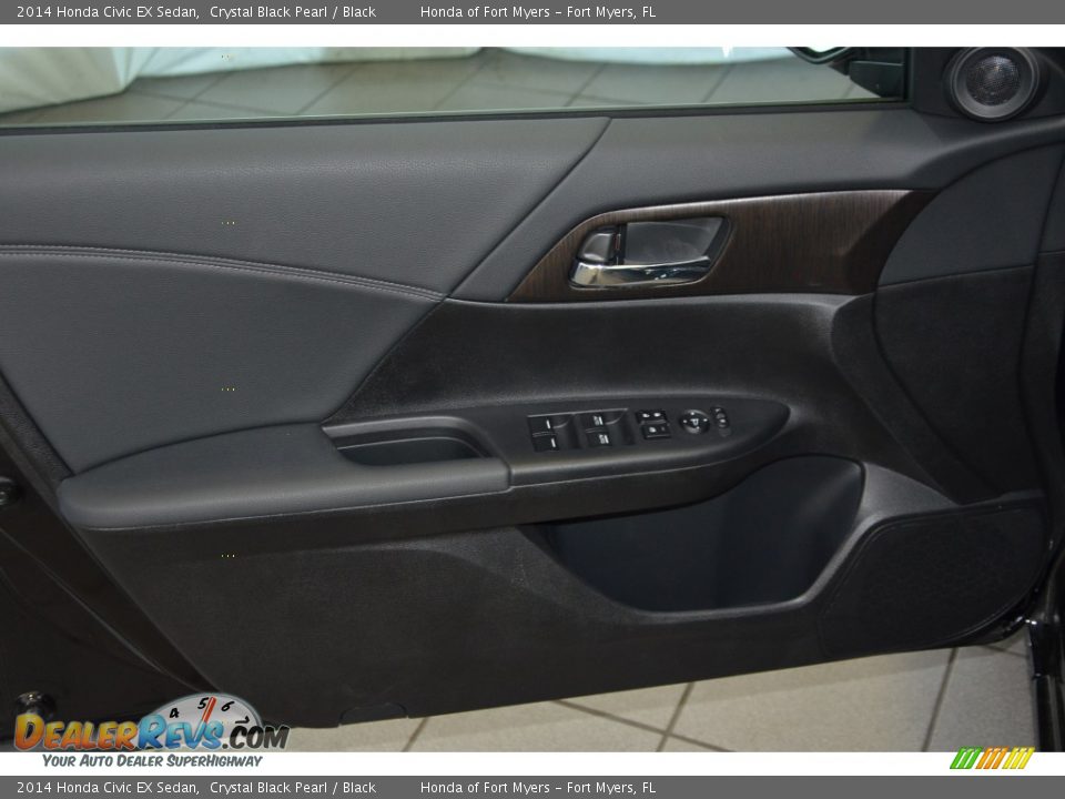 2014 Honda Civic EX Sedan Crystal Black Pearl / Black Photo #8