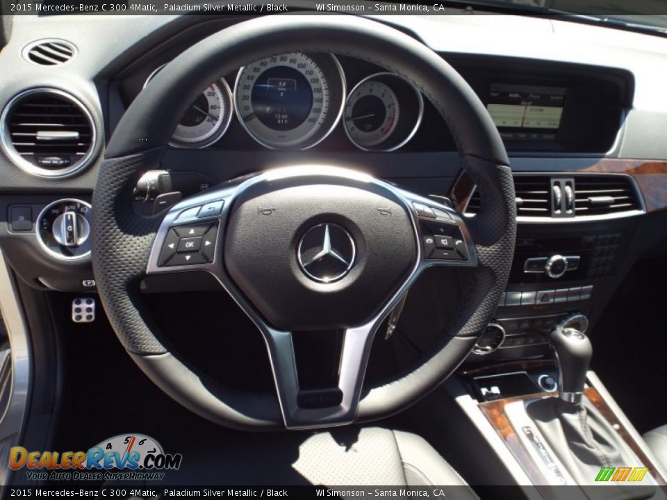 2015 Mercedes-Benz C 300 4Matic Paladium Silver Metallic / Black Photo #9