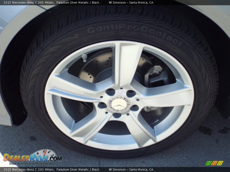 2015 Mercedes-Benz C 300 4Matic Paladium Silver Metallic / Black Photo #10