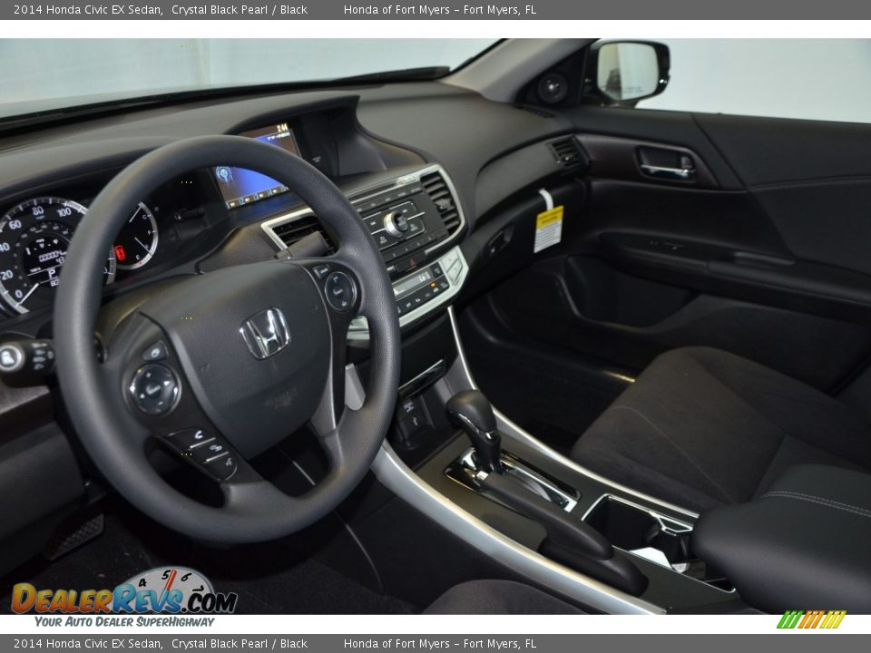2014 Honda Civic EX Sedan Crystal Black Pearl / Black Photo #9