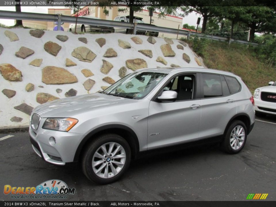 2014 BMW X3 xDrive28i Titanium Silver Metallic / Black Photo #1