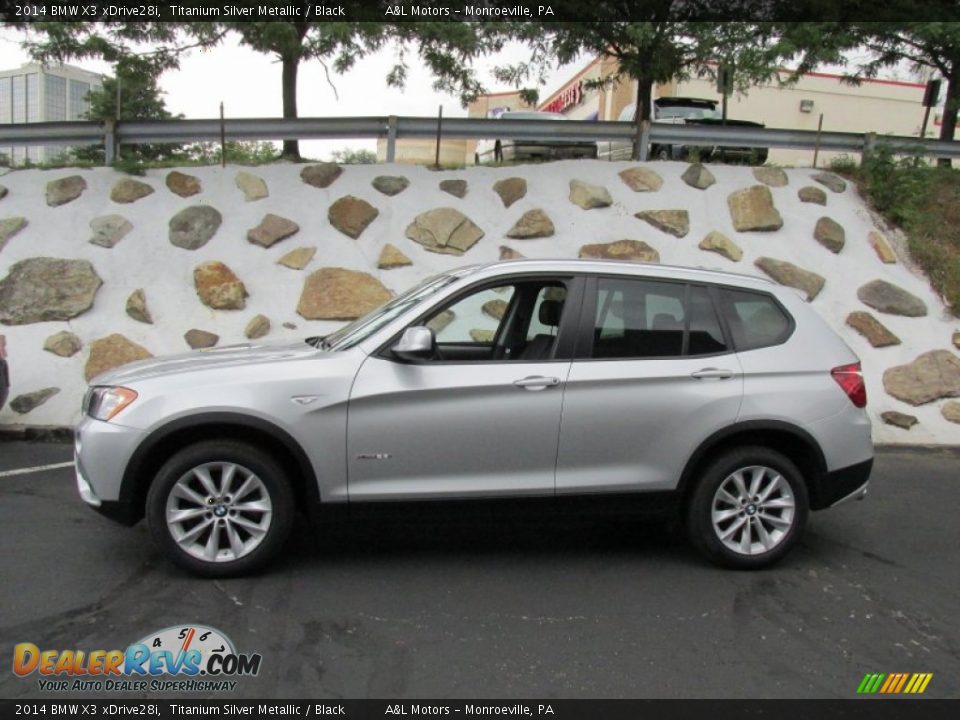 2014 BMW X3 xDrive28i Titanium Silver Metallic / Black Photo #2