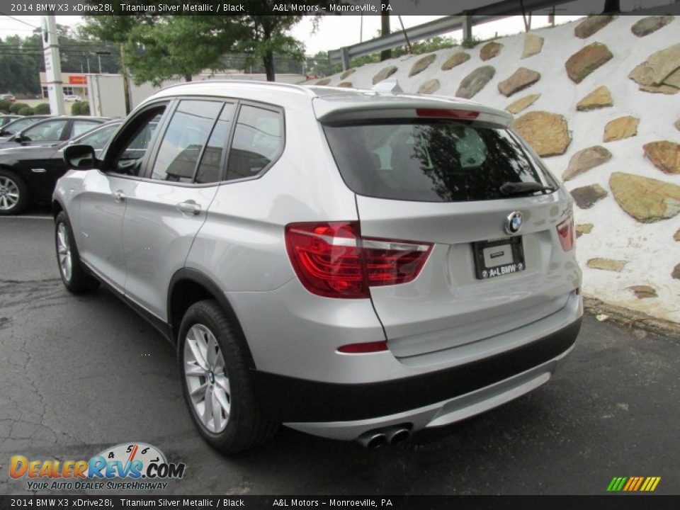 2014 BMW X3 xDrive28i Titanium Silver Metallic / Black Photo #4