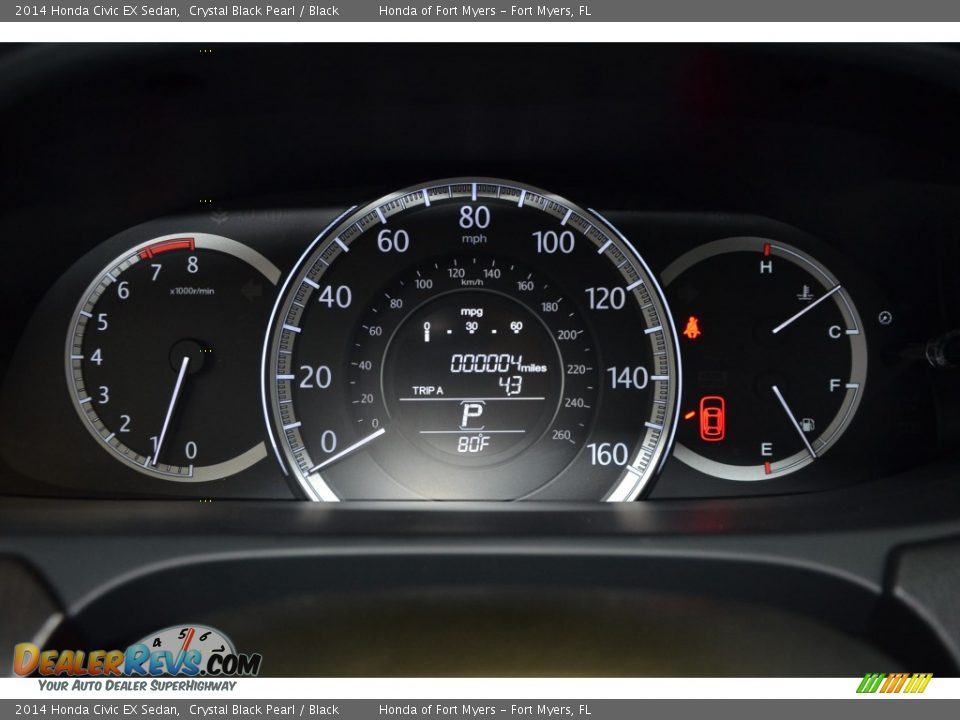 2014 Honda Civic EX Sedan Crystal Black Pearl / Black Photo #12