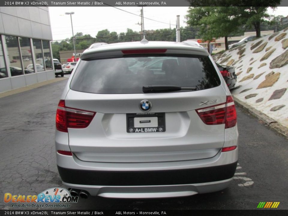 2014 BMW X3 xDrive28i Titanium Silver Metallic / Black Photo #5