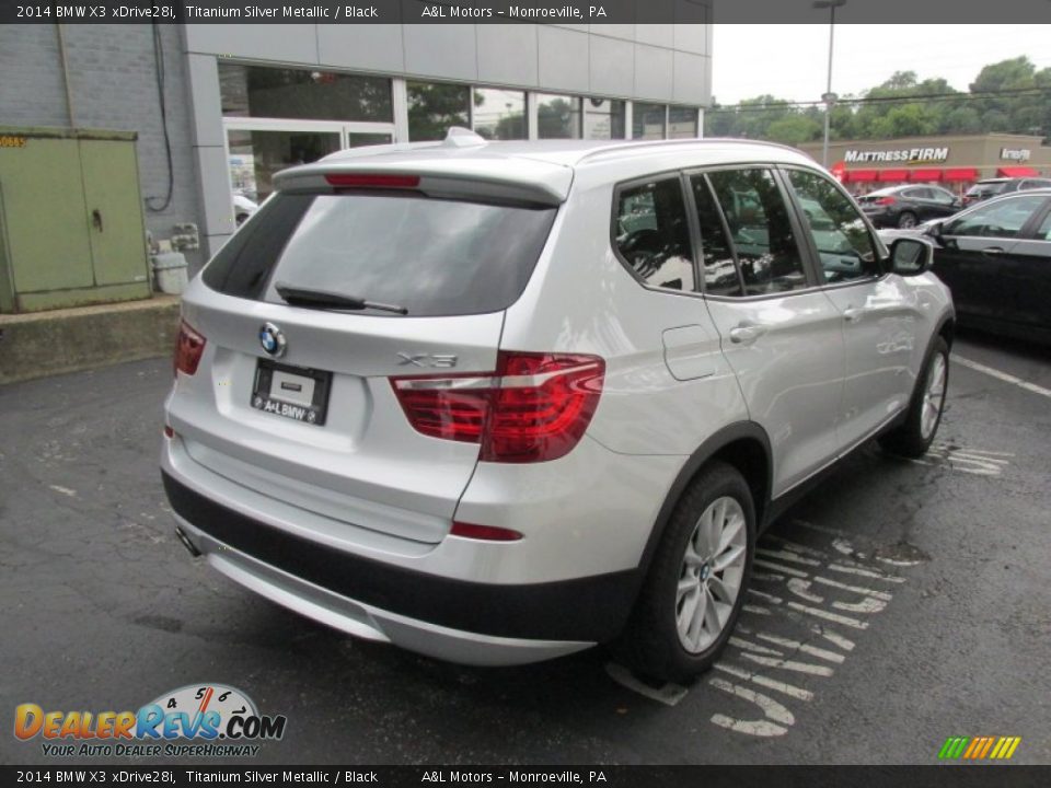 2014 BMW X3 xDrive28i Titanium Silver Metallic / Black Photo #6