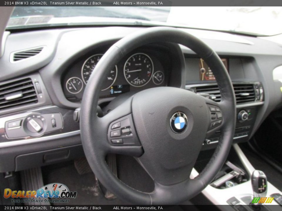 2014 BMW X3 xDrive28i Titanium Silver Metallic / Black Photo #15