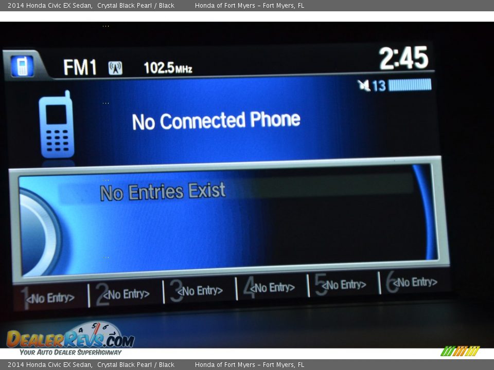 2014 Honda Civic EX Sedan Crystal Black Pearl / Black Photo #20