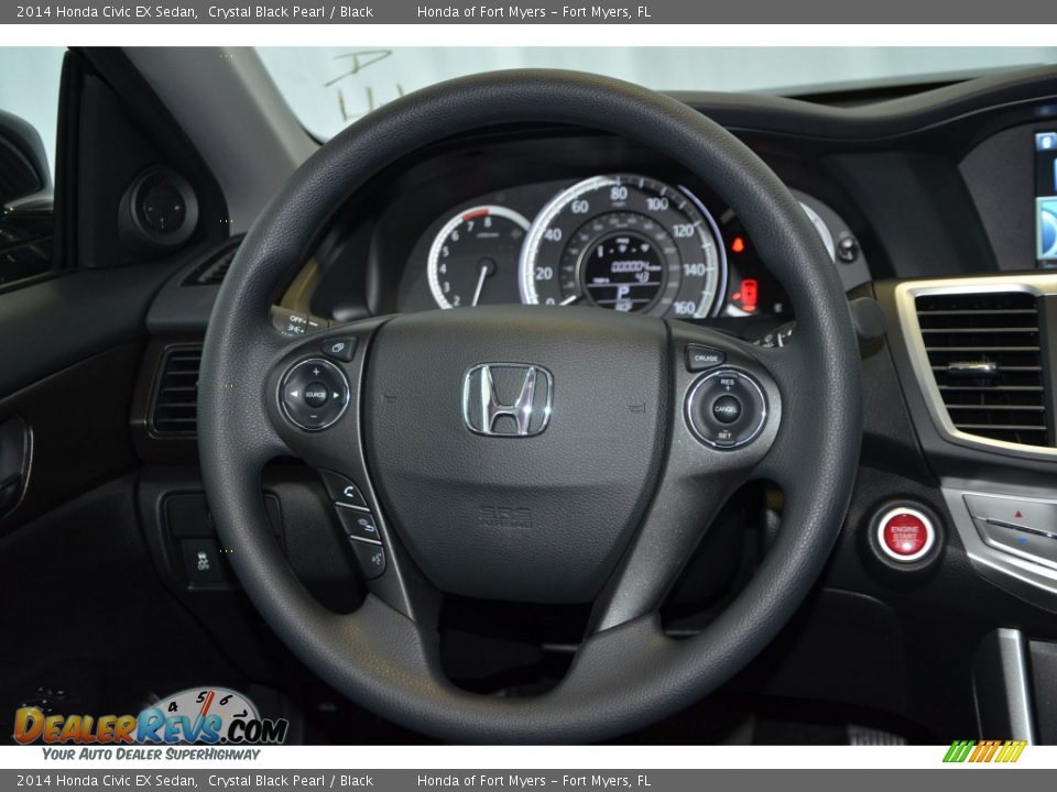 2014 Honda Civic EX Sedan Crystal Black Pearl / Black Photo #21
