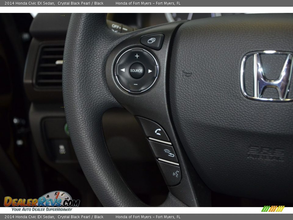 2014 Honda Civic EX Sedan Crystal Black Pearl / Black Photo #22